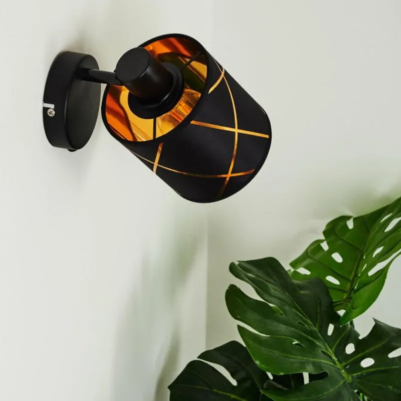 Lampes En Tissu-hofstein Applique murale Opatija Noir, 1 lumière