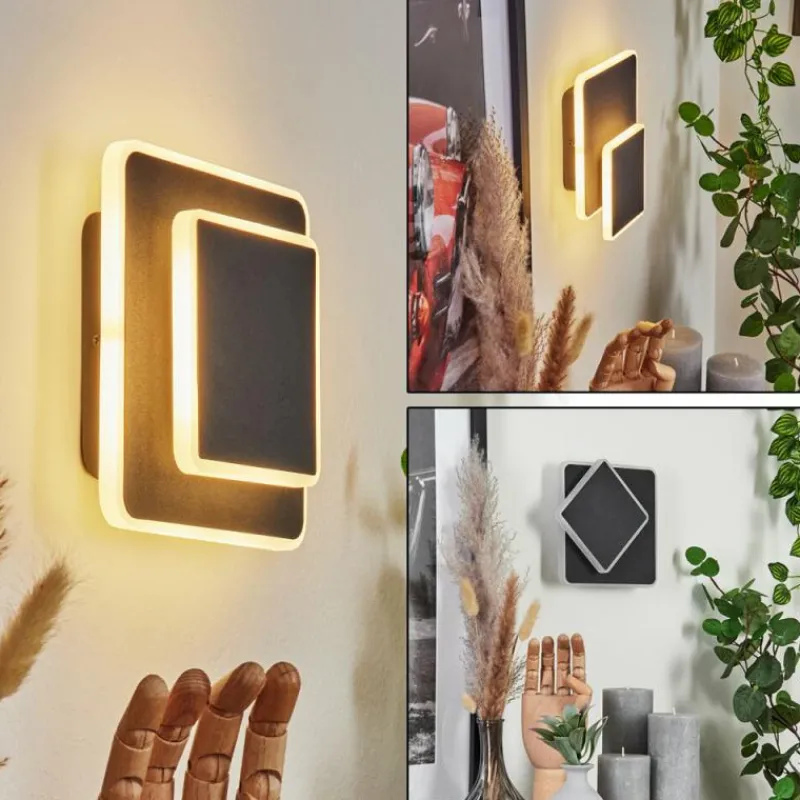 hofstein Applique murale Orchaise LED Noir, Blanc, 1 lumière