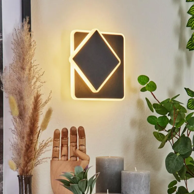 hofstein Applique murale Orchaise LED Noir, Blanc, 1 lumière