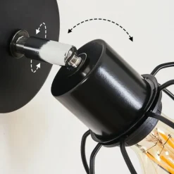 hofstein Applique murale Orkanger Chrome, Noir, 1 lumière* Appliques