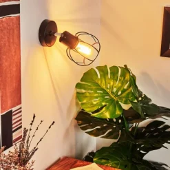 hofstein Applique murale Orkanger Chrome, Noir, 1 lumière* Appliques