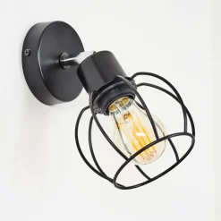 hofstein Applique murale Orkanger Chrome, Noir, 1 lumière* Appliques