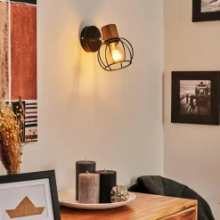 Lampes Vintages & Rétros-hofstein Applique murale Orkanger Chrome, Écru, Noir, 1 lumière