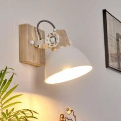 Lampes Vintages & Rétros-hofstein Applique murale Orny Bois clair, 1 lumière
