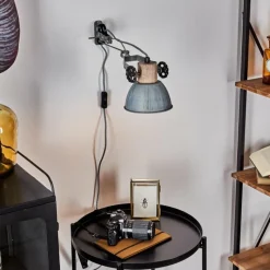 Lampes Vintages & Rétros-hofstein Applique murale Orny Bois clair, Argenté, 1 lumière