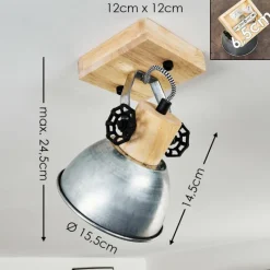 Lampes Industrielles-hofstein Applique murale Orny Brun, Zingué, 1 lumière