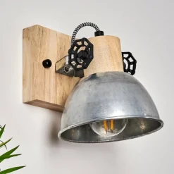 Lampes Industrielles-hofstein Applique murale Orny Brun, Zingué, 1 lumière