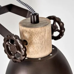 Lampes Industrielles-hofstein Applique murale Orny Brun, Bois clair, 1 lumière