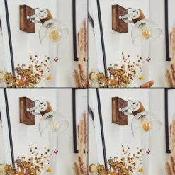 Lampes Industrielles-hofstein Applique murale Orny Brun, Blanc, 1 lumière