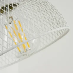 Lampes Industrielles-hofstein Applique murale Orny Brun, Blanc, 1 lumière