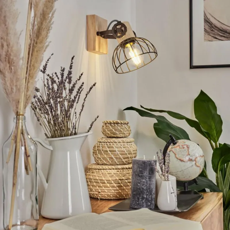 Lampes Industrielles-hofstein Applique murale Orny Brun, Écru, 1 lumière