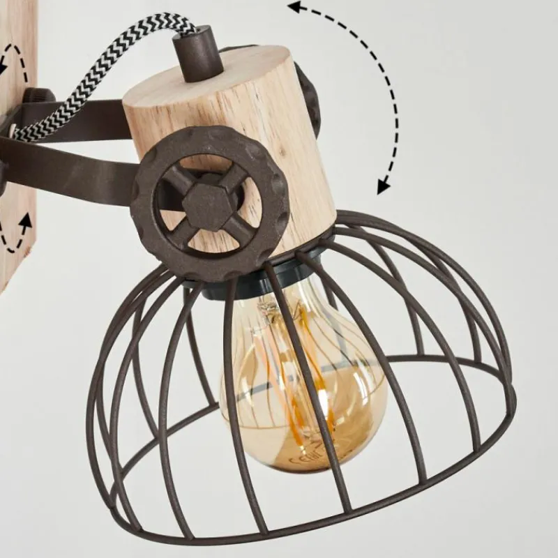 Lampes Industrielles-hofstein Applique murale Orny Brun, Écru, 1 lumière