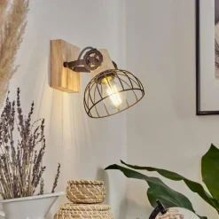 Lampes Industrielles-hofstein Applique murale Orny Brun, Écru, 1 lumière