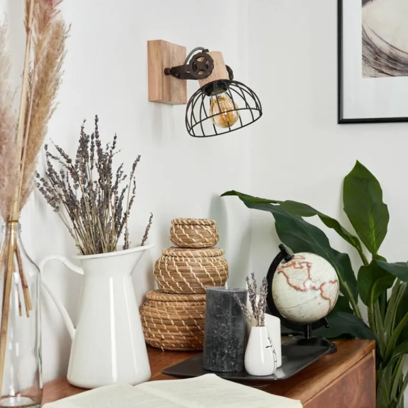 Lampes Industrielles-hofstein Applique murale Orny Brun, Écru, 1 lumière