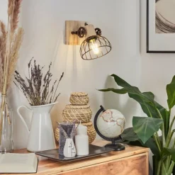 Lampes Industrielles-hofstein Applique murale Orny Écru, Rouille, 1 lumière