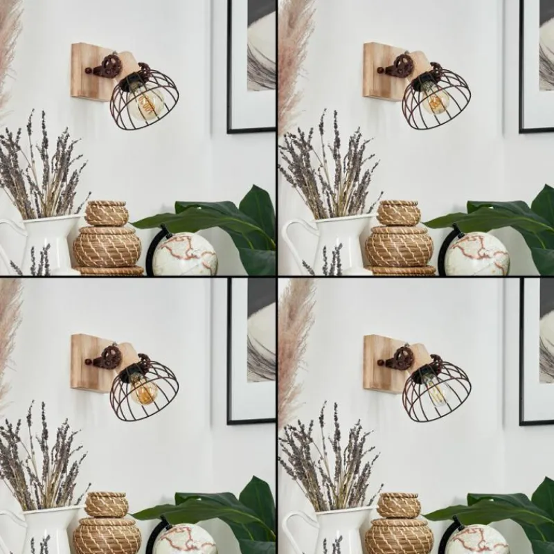 Lampes Industrielles-hofstein Applique murale Orny Écru, Rouille, 1 lumière