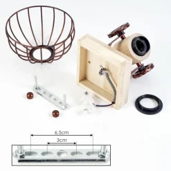 Lampes Industrielles-hofstein Applique murale Orny Écru, Rouille, 1 lumière