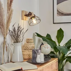 Lampes Industrielles-hofstein Applique murale Orny Écru, Rouille, 1 lumière