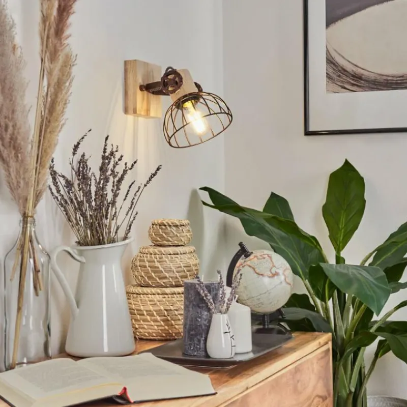 Lampes Industrielles-hofstein Applique murale Orny Écru, Rouille, 1 lumière