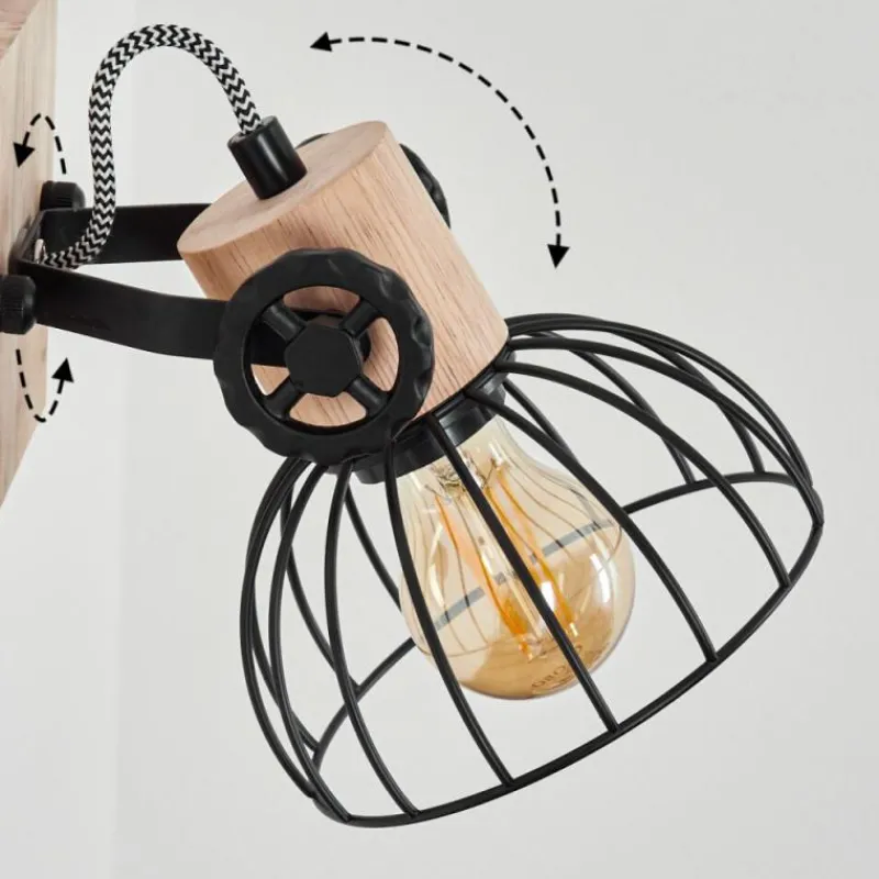 Lampes Industrielles-hofstein Applique murale Orny Écru, Noir, 1 lumière