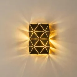 Lampes Dorées-hofstein Applique murale Osby Or, Noir, 2 lumières