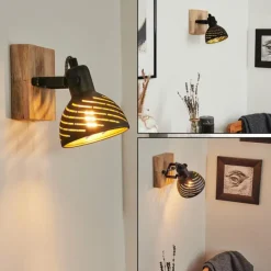 Lampes Dorées-hofstein Applique murale Osina Brun, Noir, 1 lumière