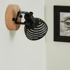 Lampes Dorées-hofstein Applique murale Osina Écru, Noir, 1 lumière