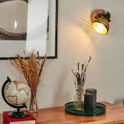 Lampes Dorées-hofstein Applique murale Osina Écru, Noir, 1 lumière