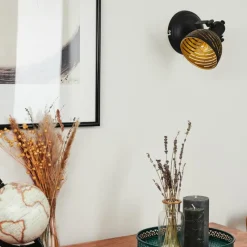 Lampes Dorées-hofstein Applique murale Osina Noir, 1 lumière