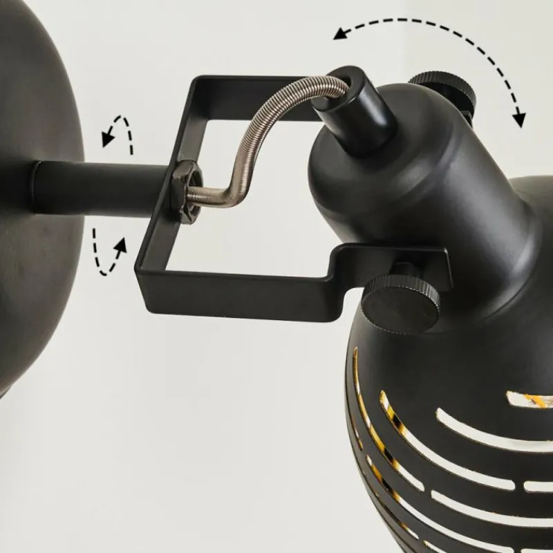 Lampes Dorées-hofstein Applique murale Osina Noir, 1 lumière