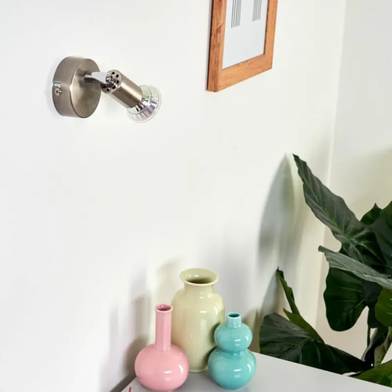 hofstein Applique murale Oula LED Nickel mat, 1 lumière