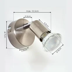 hofstein Applique murale Oula LED Nickel mat, 1 lumière