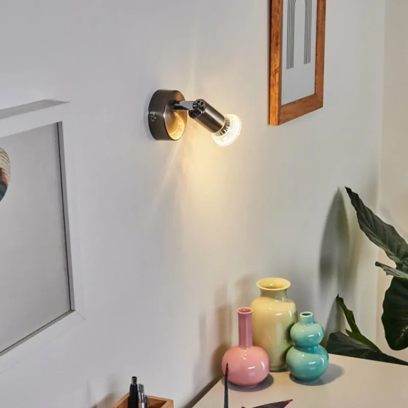 hofstein Applique murale Oula LED Nickel mat, 1 lumière