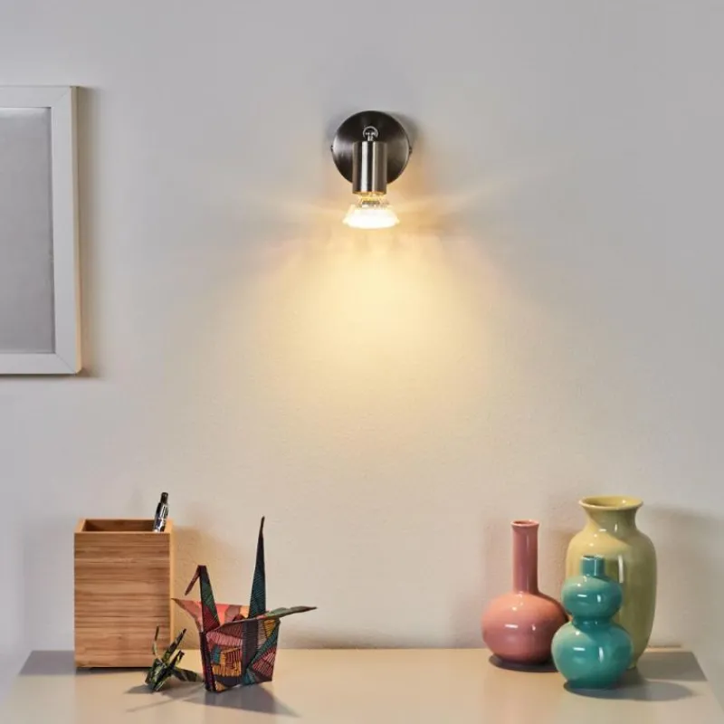 hofstein Applique murale Oula LED Nickel mat, 1 lumière