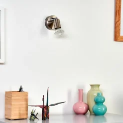 hofstein Applique murale Oula LED Nickel mat, 1 lumière