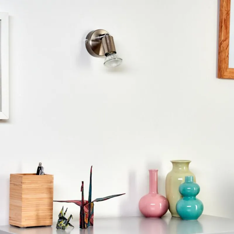 hofstein Applique murale Oula LED Nickel mat, 1 lumière