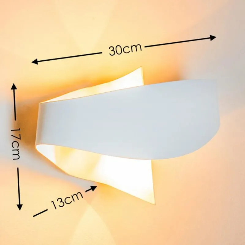 hofstein Applique murale Padua Blanc, 2 lumières