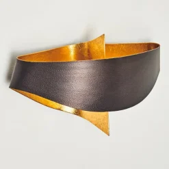 Lampe Turque-hofstein Applique murale Padua Brun doré, 2 lumières