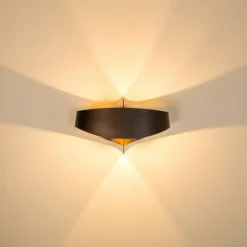 Lampe Turque-hofstein Applique murale Padua LED Brun, 2 lumières