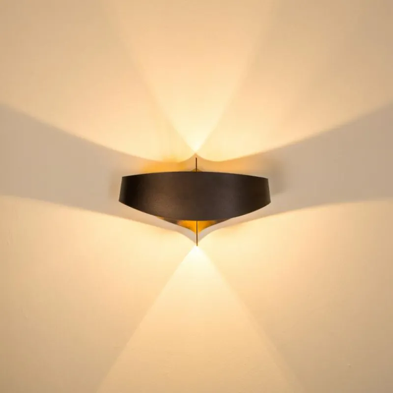 Lampe Turque-hofstein Applique murale Padua LED Brun, 2 lumières