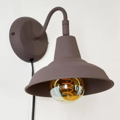 Lampes Vintages & Rétros-hofstein Applique murale Palaina Brun, 1 lumière