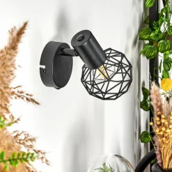 hofstein Applique murale Palmira Noir, 1 lumière