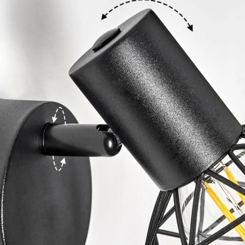 hofstein Applique murale Palmira Noir, 1 lumière