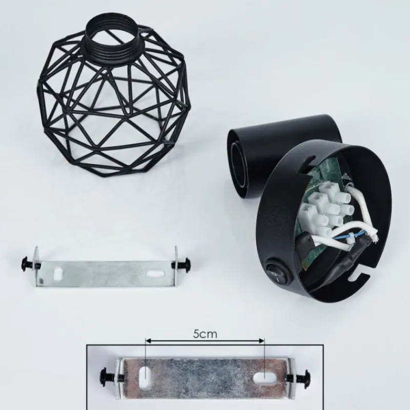 hofstein Applique murale Palmira Noir, 1 lumière