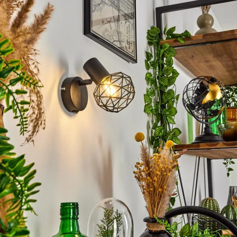 hofstein Applique murale Palmira Noir, 1 lumière