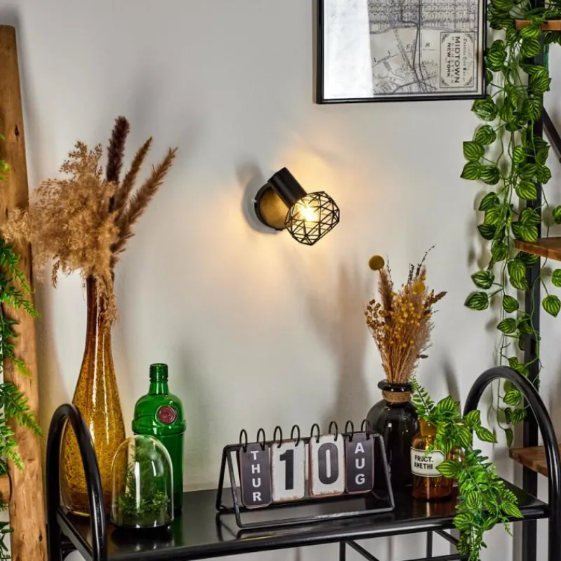 hofstein Applique murale Palmira Noir, 1 lumière