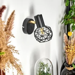 Lampes Dorées-hofstein Applique murale Palmira Or, Noir, 1 lumière