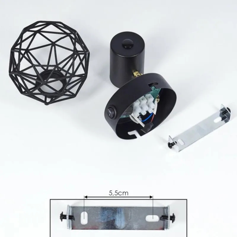 Lampes Dorées-hofstein Applique murale Palmira Or, Noir, 1 lumière