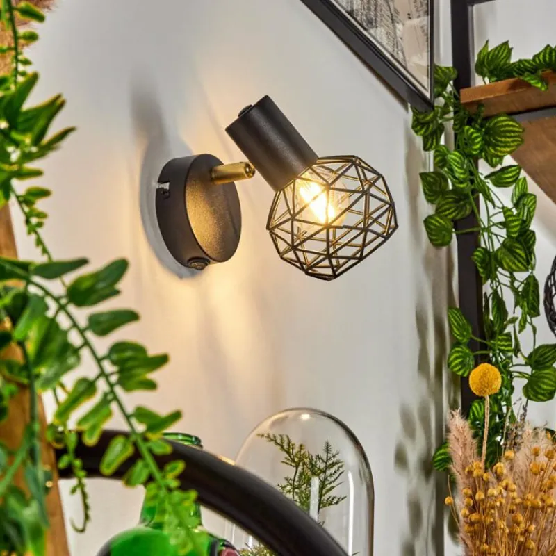 Lampes Dorées-hofstein Applique murale Palmira Or, Noir, 1 lumière