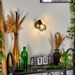 Lampes Dorées-hofstein Applique murale Palmira Or, Noir, 1 lumière